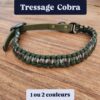 Collier chien paracorde corde tressage biothane