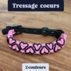 Collier chien paracorde corde tressage biothane